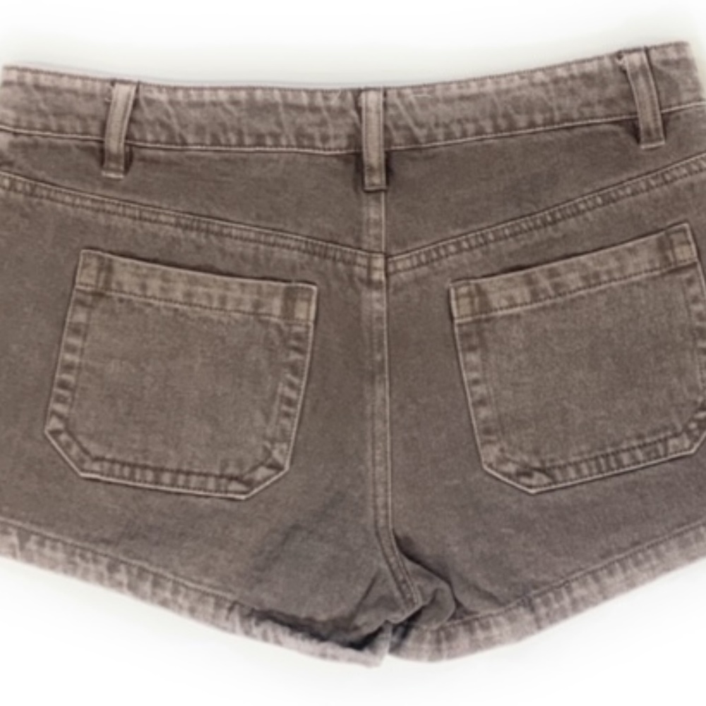 Others Follow Brown Ribbed Shorts* - Picture 2 of 2
